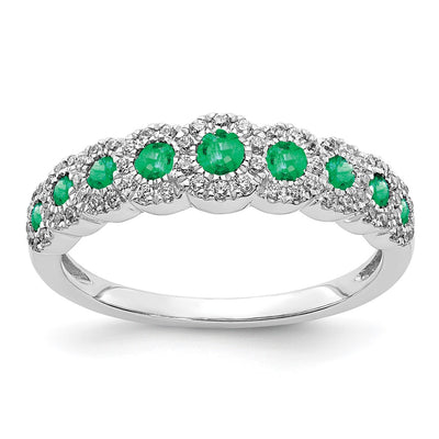 14K white gold diamond ring