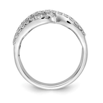 14K White Gold Emerald Diamond Ring