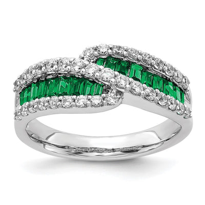 14K white gold diamond ring