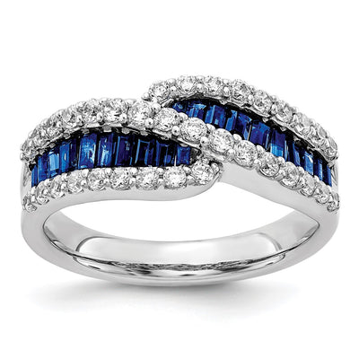14K white gold diamond ring