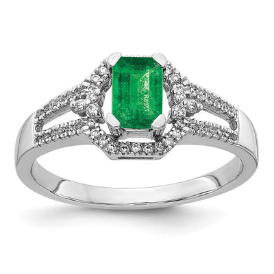 14K white gold diamond ring