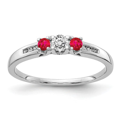 14K white gold diamond ring