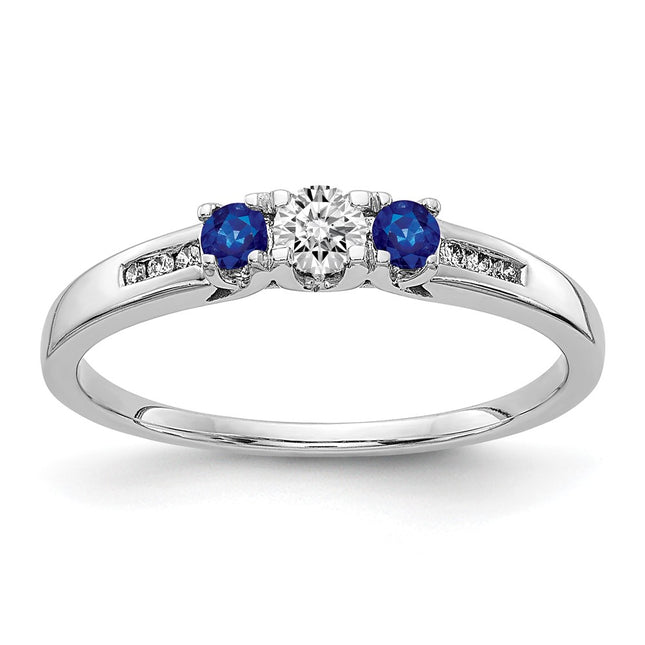 14K white gold diamond ring