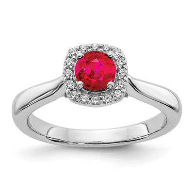 14K white gold diamond ring