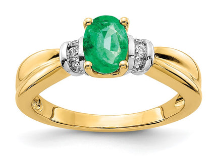14k Yellow & Rhodium Rings Style RM5762 - Classique Jewelry Inc.