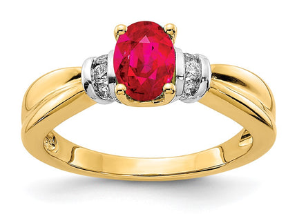 14k Yellow & Rhodium Rings Style RM5762 - Classique Jewelry Inc.
