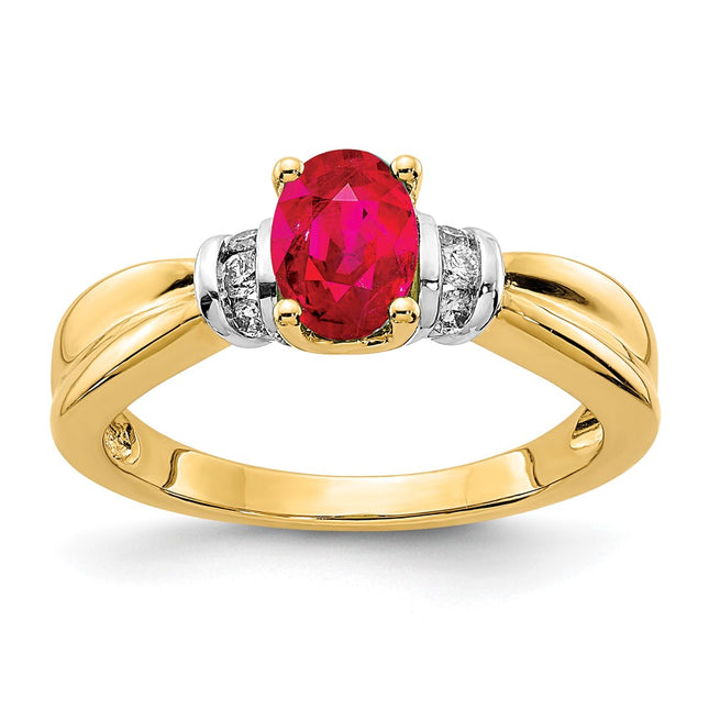 14k Yellow & Rhodium Rings Style RM5762 - Classique Jewelry Inc.