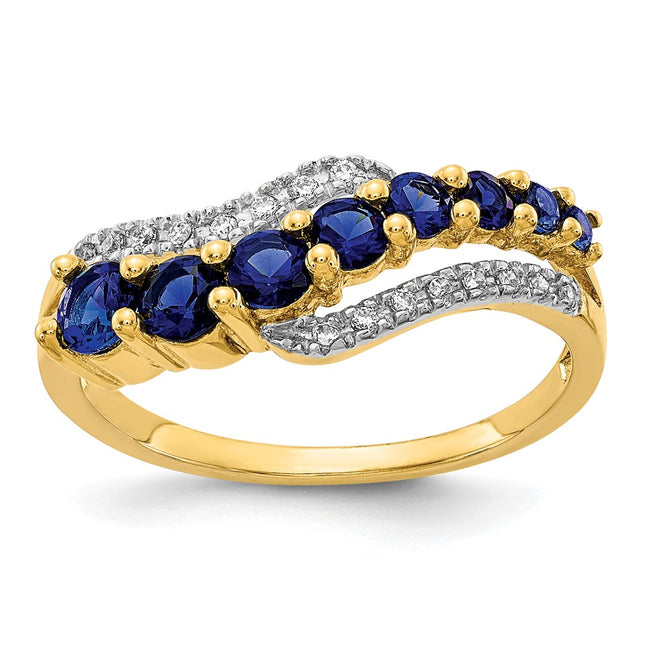 14k Yellow & Rhodium Rings Style RM5772 - Classique Jewelry Inc.