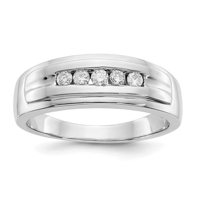 14K white gold diamond ring