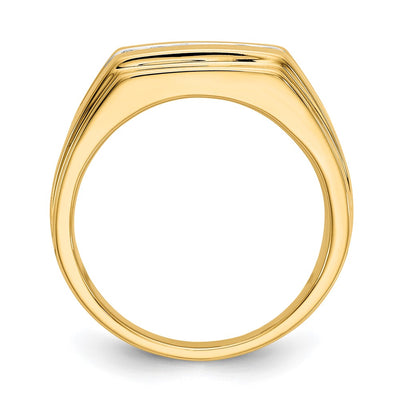 14K Diamond 6-stone Mens Ring
