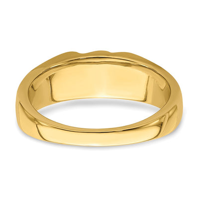 14K w/Rhodium Diamond Mens Ring