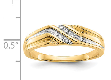 14k Yellow & Rhodium Rings Style RM5799 - Classique Jewelry Inc.