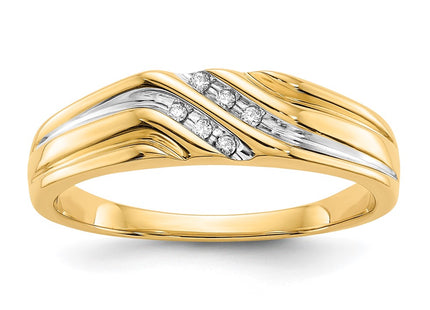 14k Yellow & Rhodium Rings Style RM5799 - Classique Jewelry Inc.
