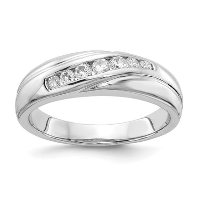 14K white gold diamond ring