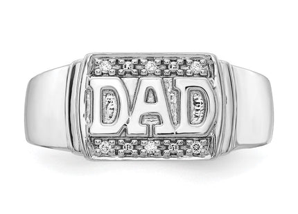 IB Goodman 14K White Gold 1/20 carat AA Diamond Men's DAD Ring, view 4