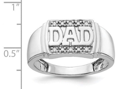 IB Goodman 14K White Gold 1/20 carat AA Diamond Men's DAD Ring, view 6