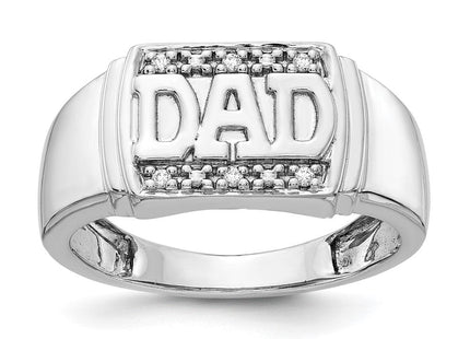 IB Goodman 14K White Gold 1/20 carat AA Diamond Men's DAD Ring
