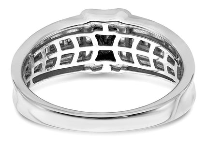 14k Two-tone Onyx and Diamond Mens Ring (Style RM5952-OX-009-WYA)