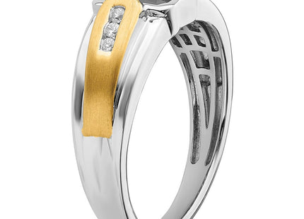 14k Two-tone Onyx and Diamond Mens Ring (Style RM5952-OX-009-WYA)