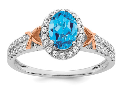 14K White/Rose Gold Rings Style RM5957 - Classique Jewelry Inc.