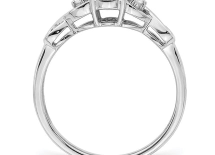 14k White Gold Created Opal and Diamond Ring (Style RM5972-OP-004-WA)