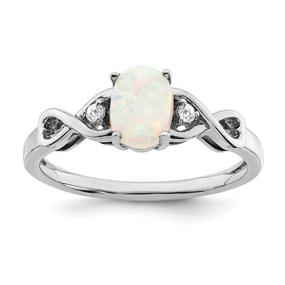 14K white gold diamond ring