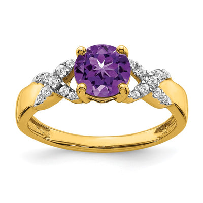 14K gold diamond ring