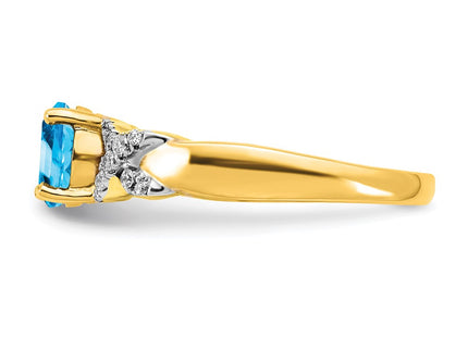 14K gold diamond ring, alternate view