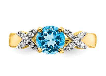 14K gold diamond ring, another view
