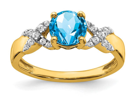 14K gold diamond ring