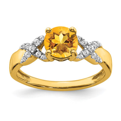 14K gold diamond ring