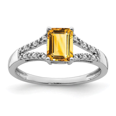 14K white gold diamond ring