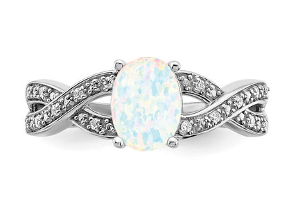 14K white gold diamond ring, further view