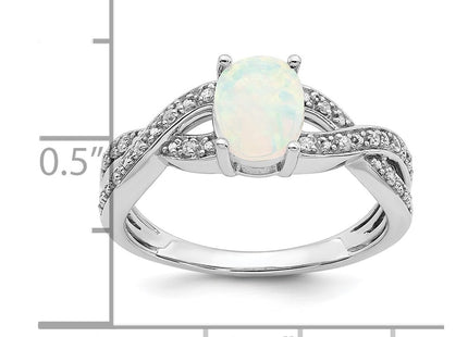 14K white gold diamond ring, alternate view