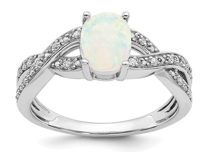 14K white gold diamond ring
