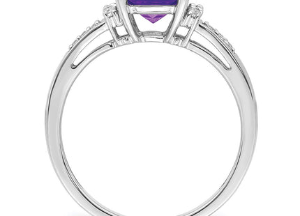 14K white gold diamond ring, alternate view