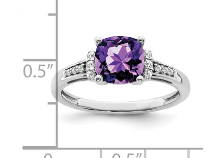 14K white gold diamond ring, another view