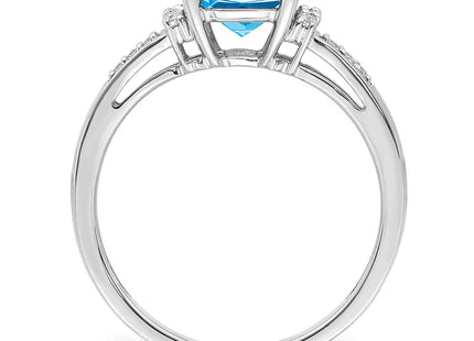 14K white gold diamond ring, alternate view