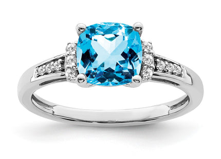 14K white gold diamond ring