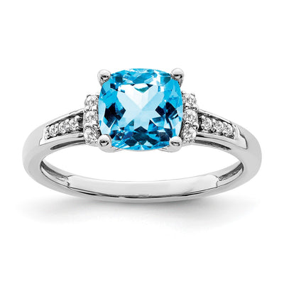 14K white gold diamond ring