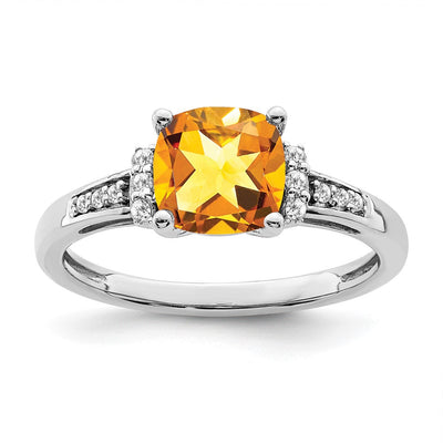 14K white gold diamond ring