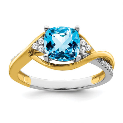 14K gold diamond ring