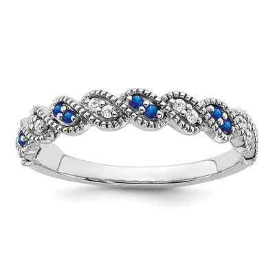 14K white gold diamond band