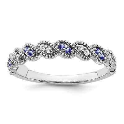 14K white gold diamond band