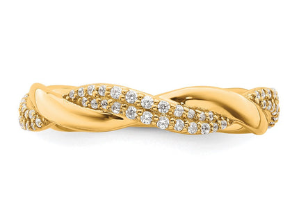 14K Polished Diamond Fashion Ring (Style RM6169-025-YAA)