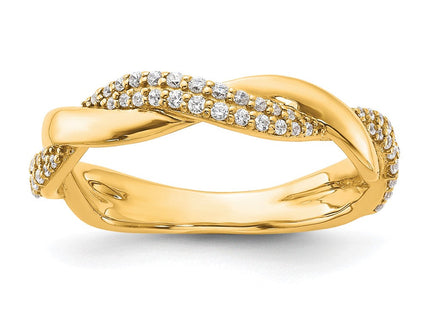 14K Polished Diamond Fashion Ring (Style RM6169-025-YAA)