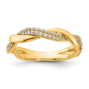 14K Polished Diamond Fashion Ring (Style RM6169-025-YAA)