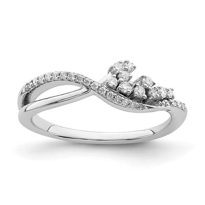14K white gold diamond ring