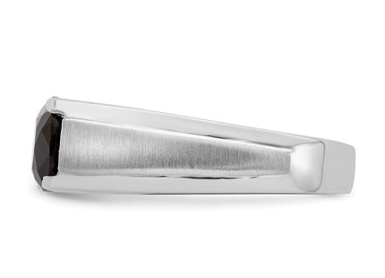 14k White Gold Onyx and Diamond Mens Ring (Style RM6940-OX-006-WA)