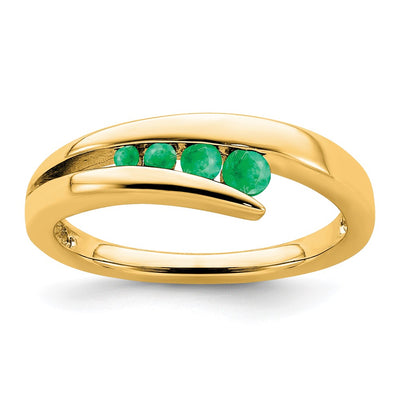 14K Emerald 4-stone Ring